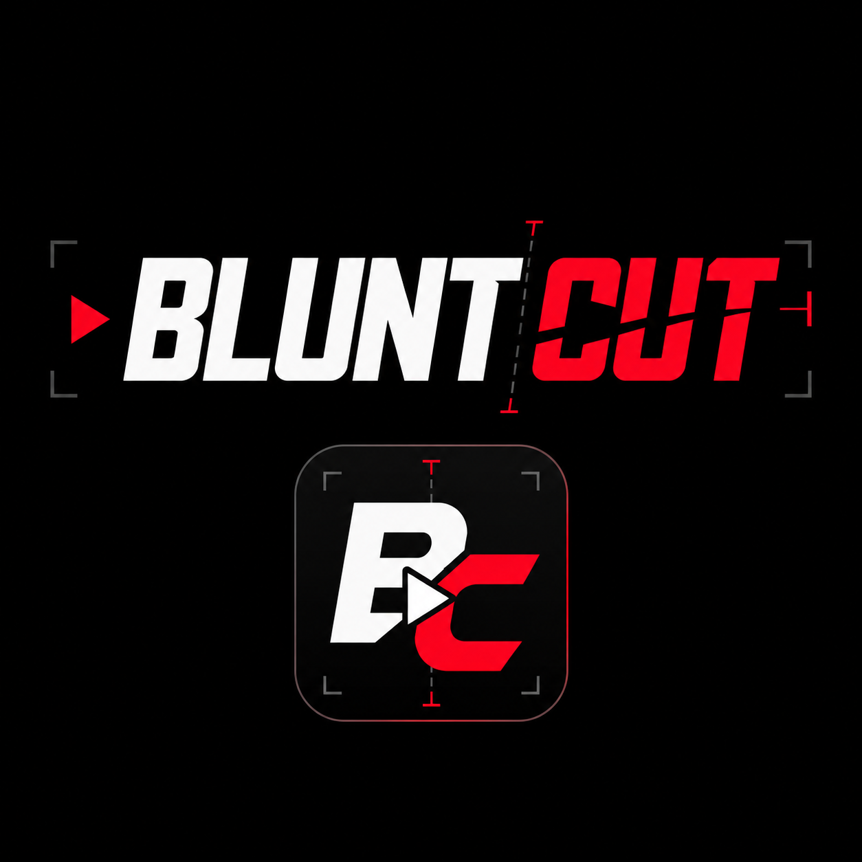 BLUNT CUT logo and app icon